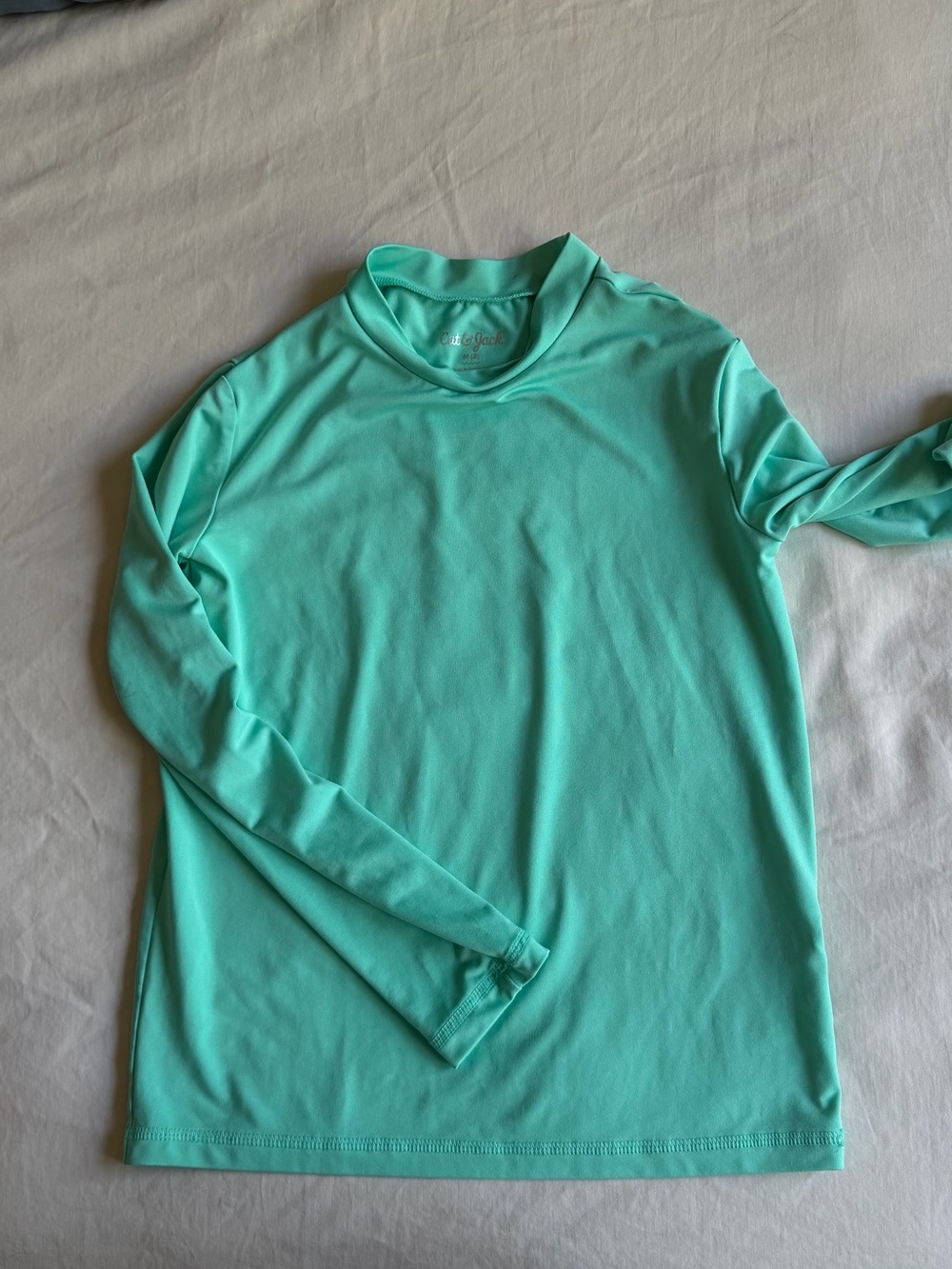 Cat & Jack Kids Long Sleeve Swim Rashguard in Aqua Green